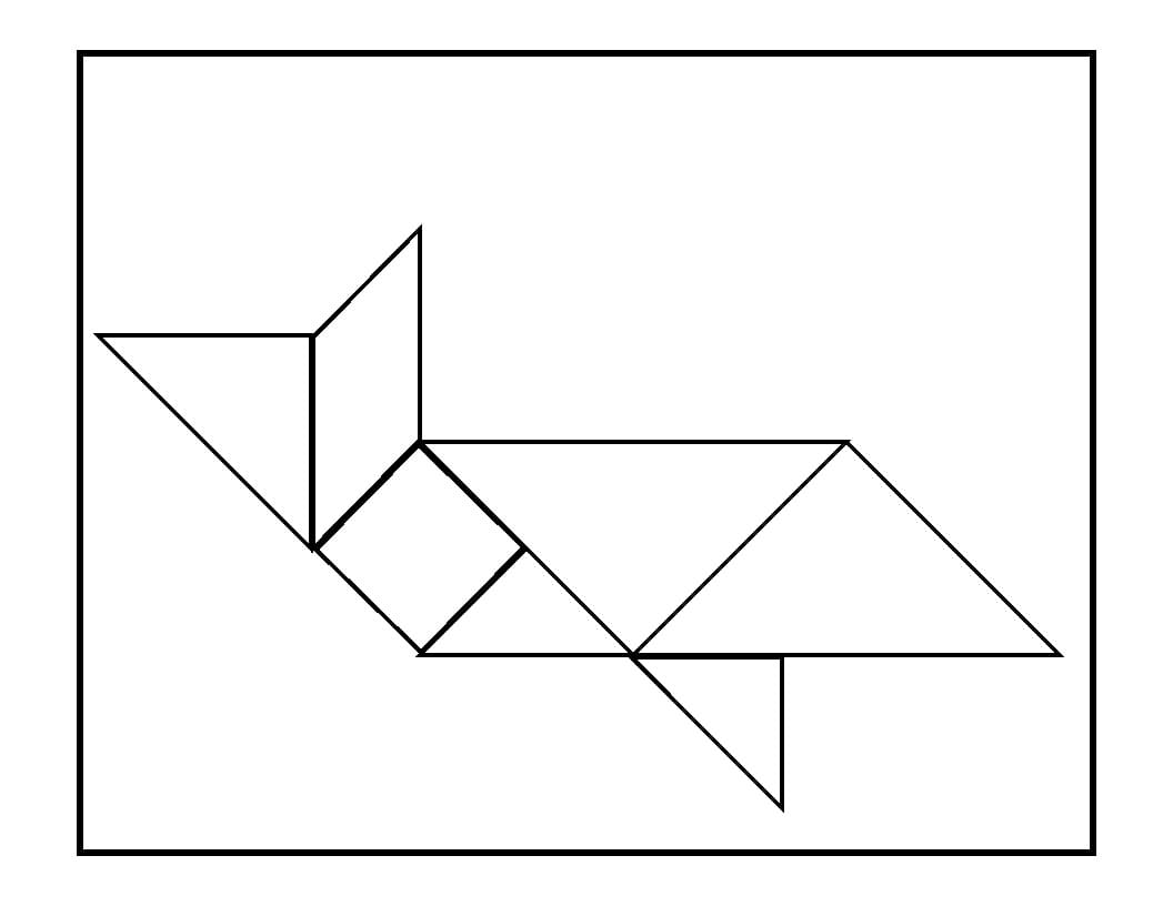 Desenho deTangram 32 para colorir