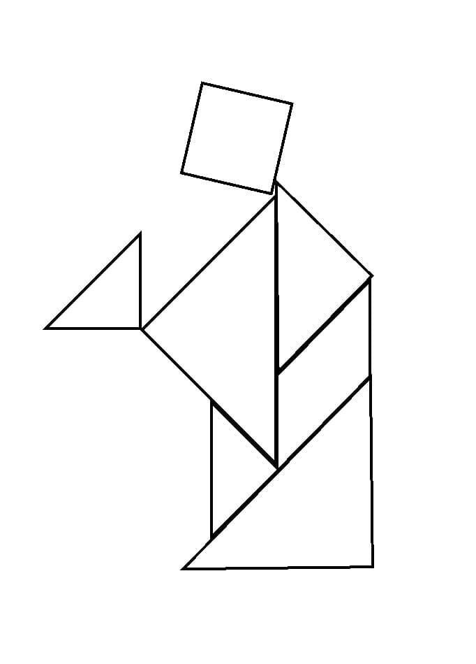 Desenho deTangram 33 para colorir