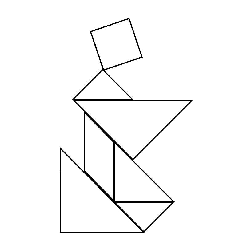 Desenho deTangram 35 para colorir