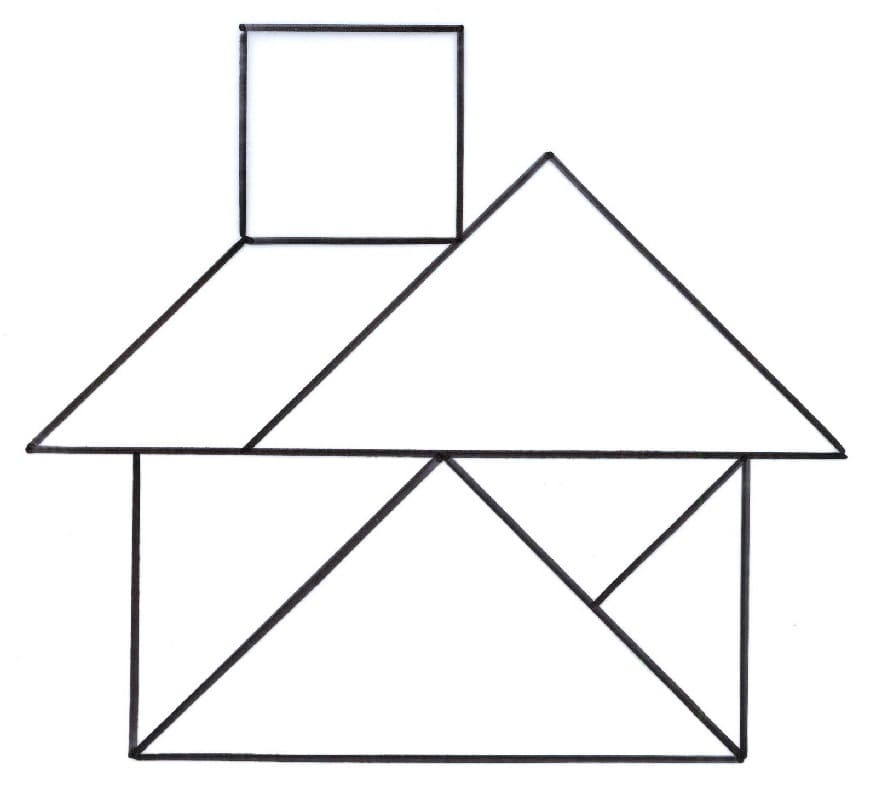 Desenho deTangram 5 para colorir