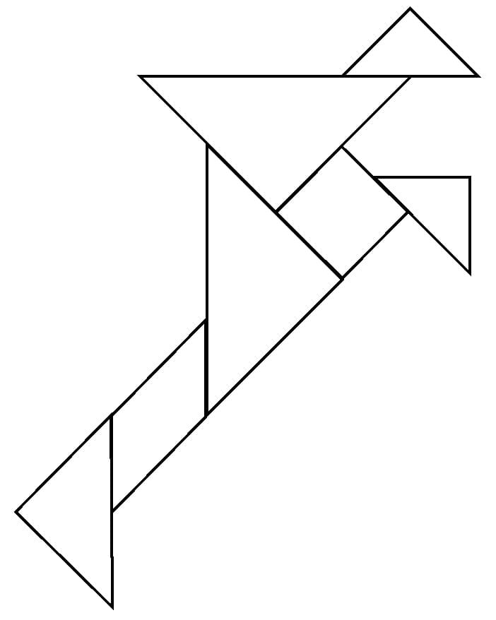 Desenho deTangram 6 para colorir