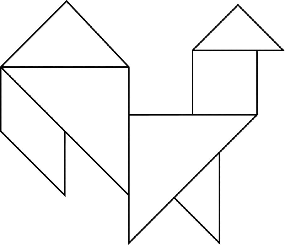 Desenho deTangram 8 para colorir