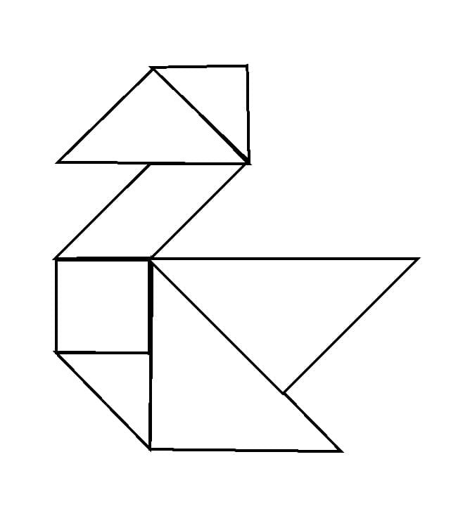 Desenho deTangram 9 para colorir