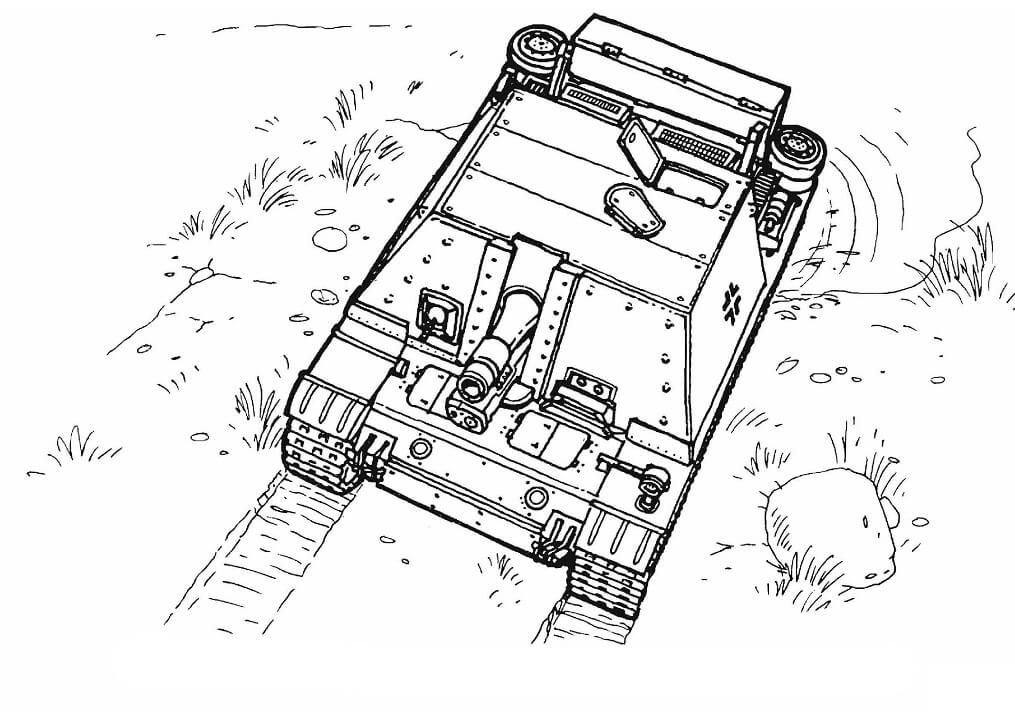 Desenho deTanque de Combate 1 para colorir