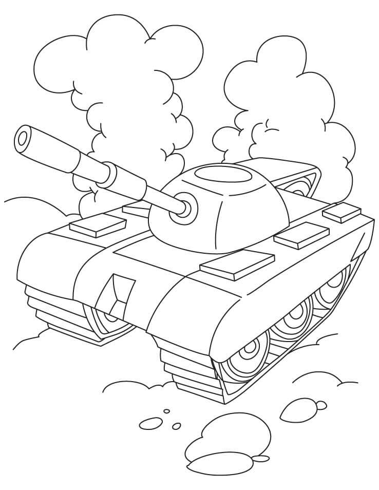 Desenho deTanque de Combate 3 para colorir