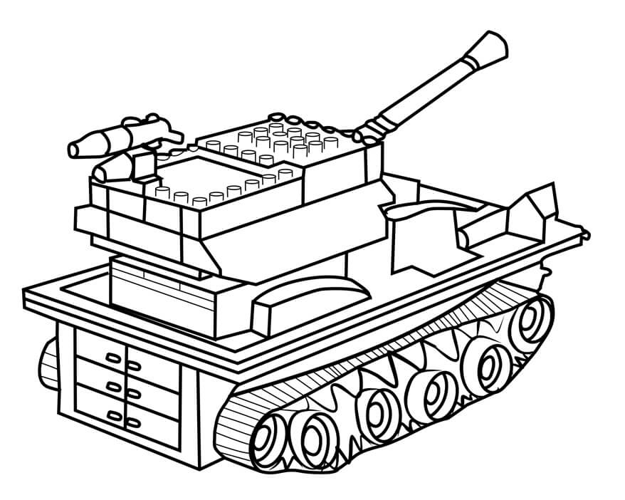 Desenho deTanque de Combate 5 para colorir