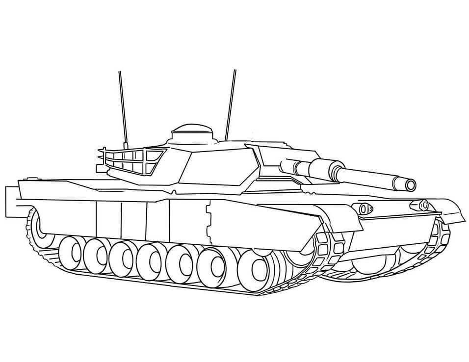 Desenho deTanque de Combate 6 para colorir