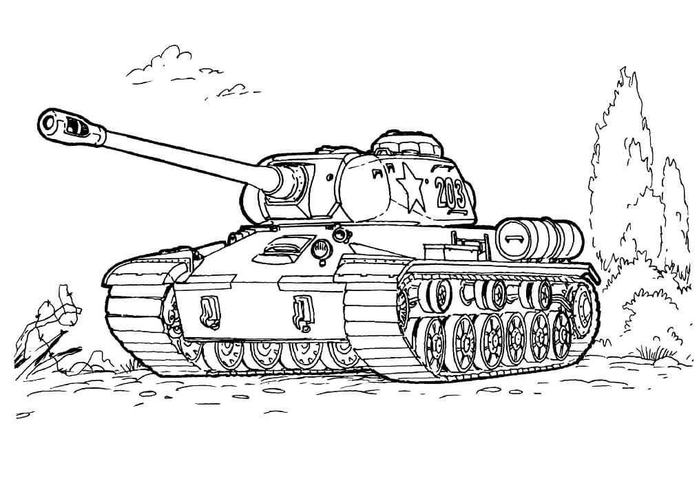 Desenho deTanque do Exército 1 para colorir