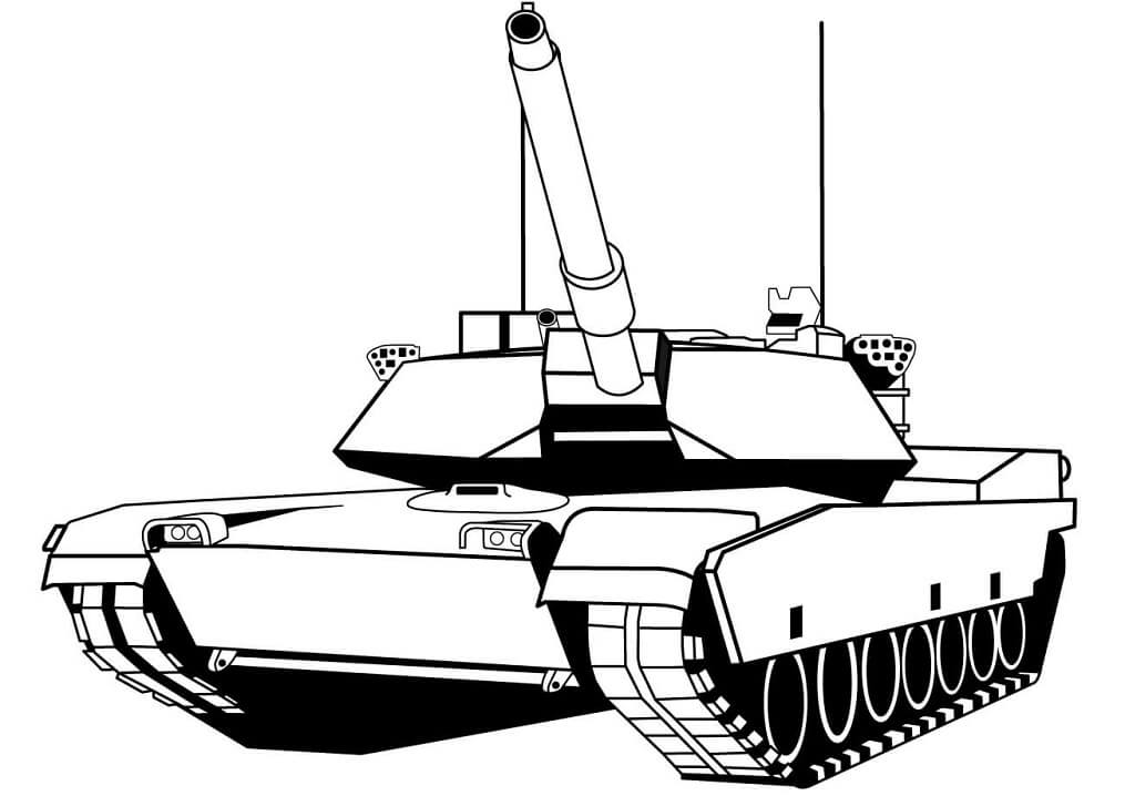 Desenho deTanque do Exército 2 para colorir