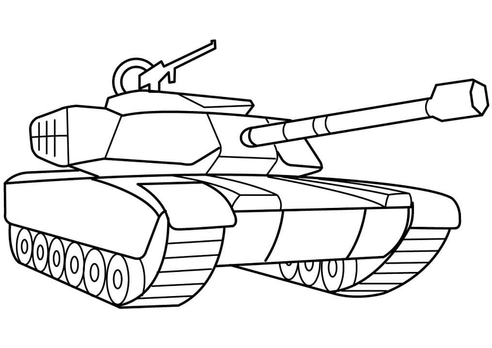 Desenho deTanque do Exército 5 para colorir