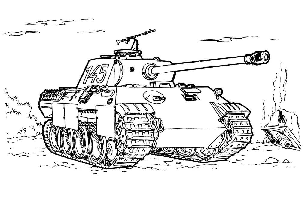 Desenho deTanque do Exército 6 para colorir