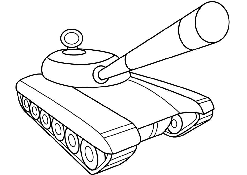 Desenho deTanque do Exército para colorir