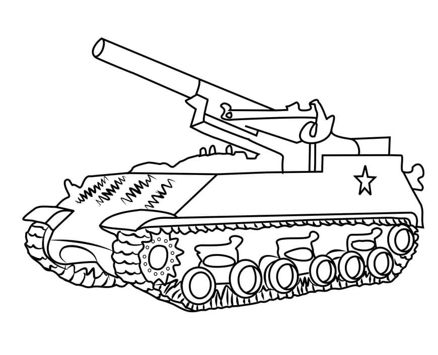 Desenho deTanque Militar 1 para colorir