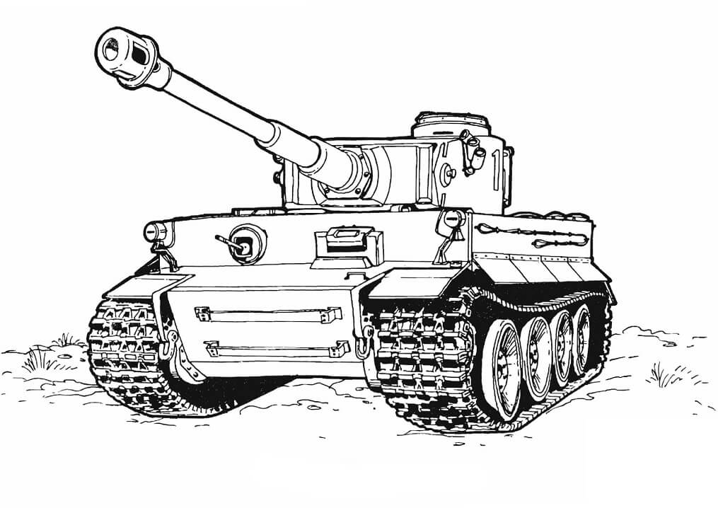 Desenho deTanque Militar 4 para colorir