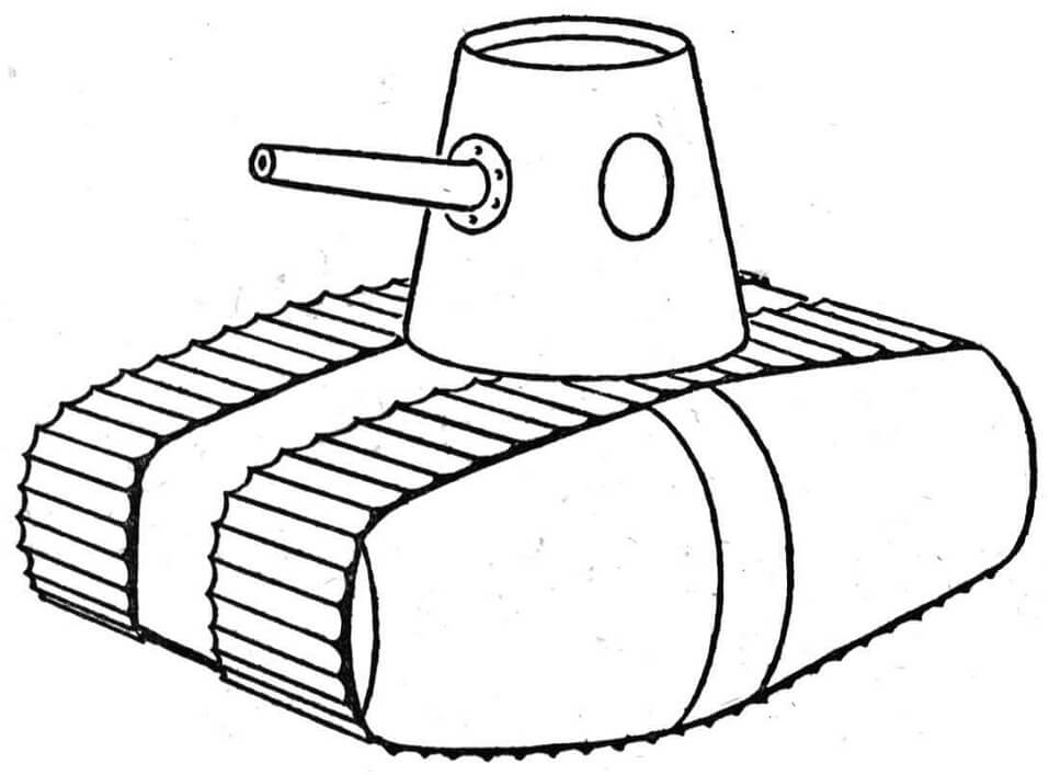 Desenho deTanque Militar 5 para colorir