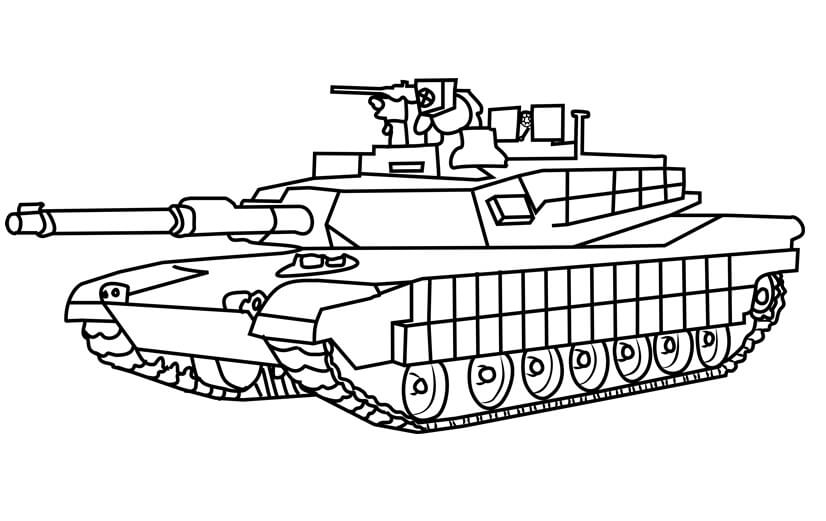 Desenho deTanque Militar para colorir