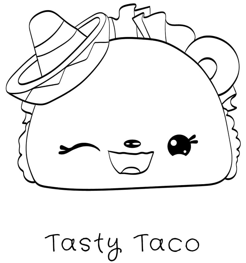 Desenho deTasty Taco Num Noms para colorir