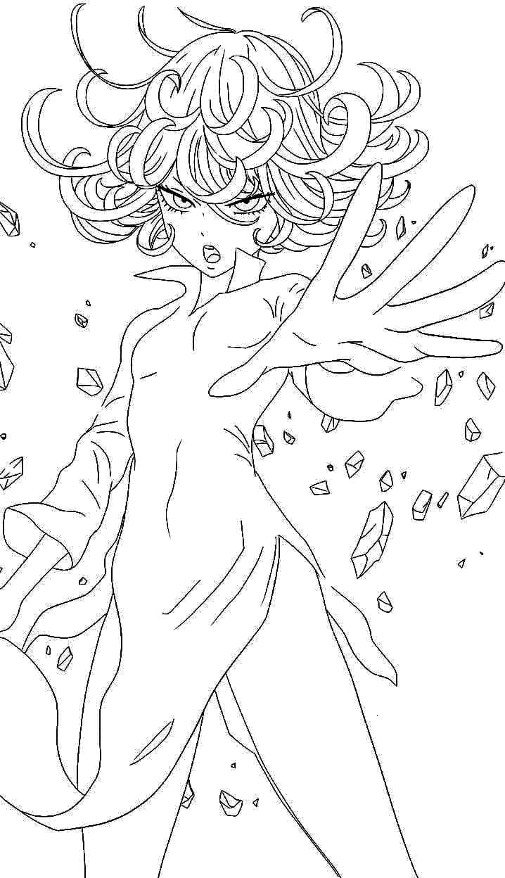 Desenho deTatsumaki de One Punch Man 4 para colorir