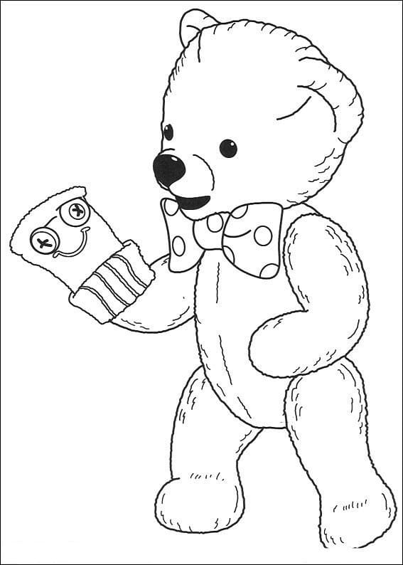 Desenho deTeddy de Andy Pandy 3 para colorir