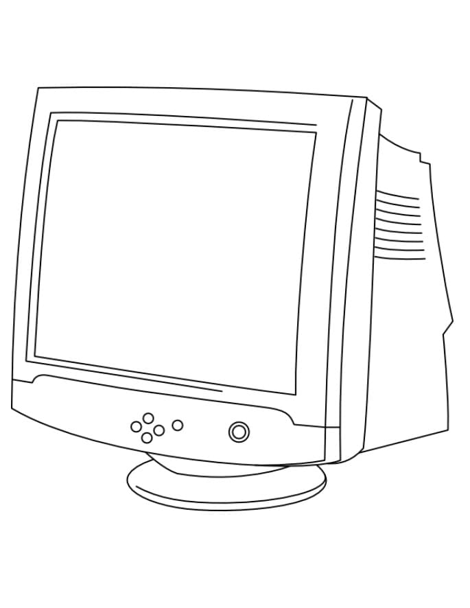 Desenho deTela de Computador para colorir