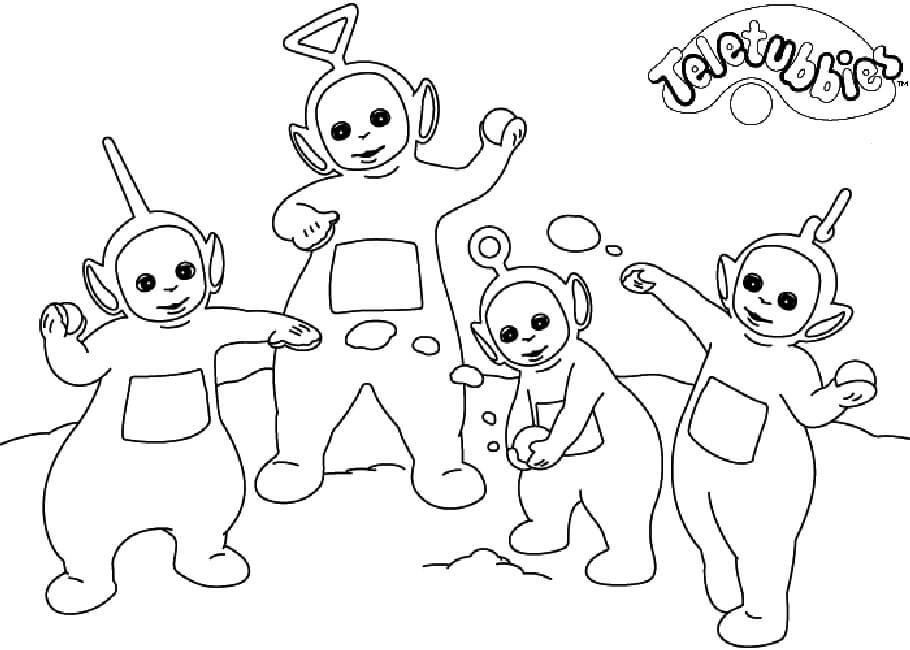 Desenho de Teletubbies Engraçados 2 para colorir