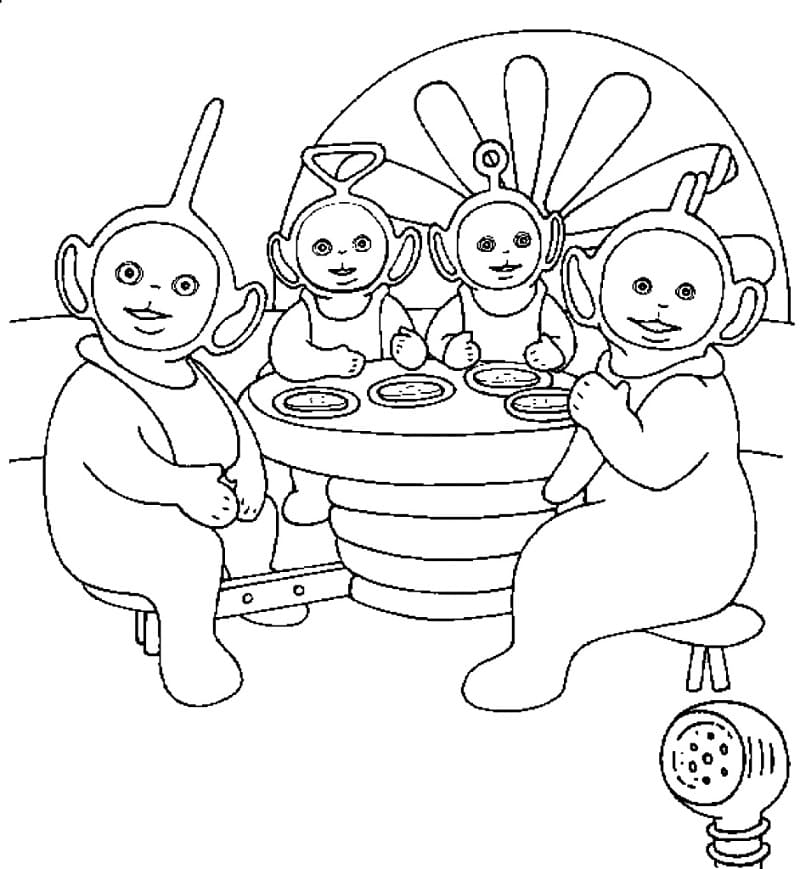 Desenho de Teletubbies Engracados 4 para colorir