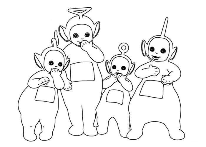 Desenho de Teletubbies Engracados 5 para colorir