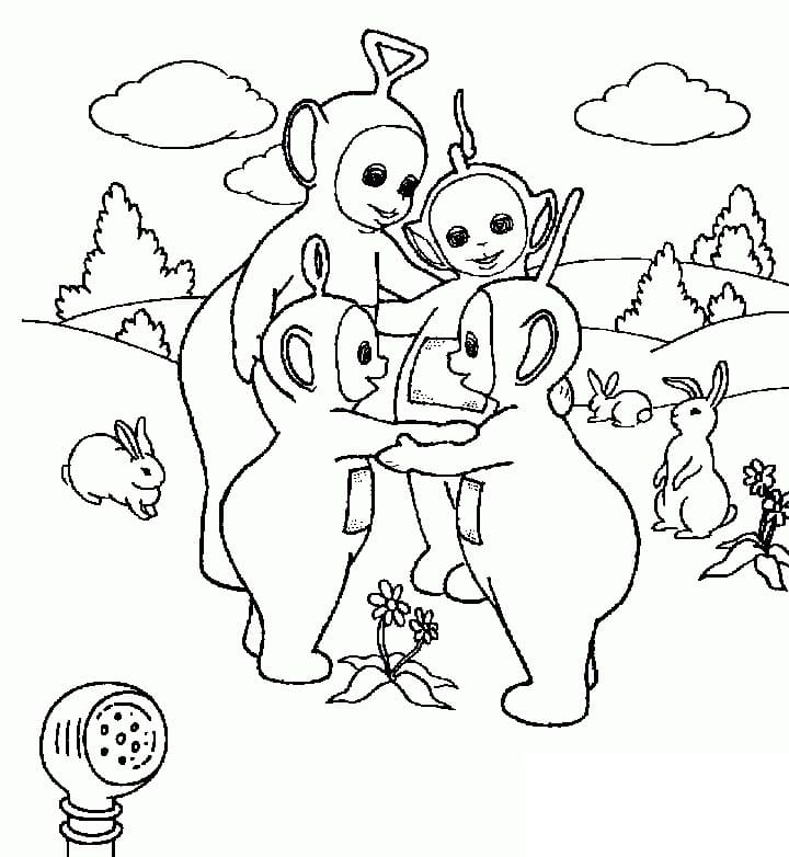 Desenho de Teletubbies Engracados para colorir