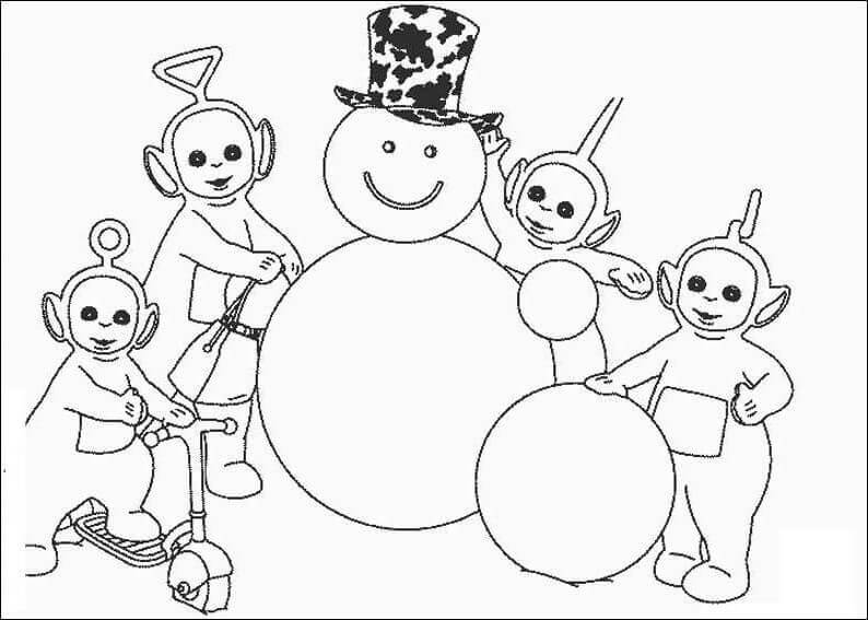 Desenho de Teletubbies Fofos 2 para colorir