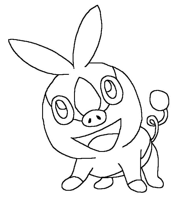 Desenho de Tepig Pokemon 5 para colorir