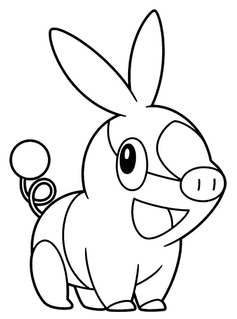 Desenho de Tepig Pokemon 6 para colorir