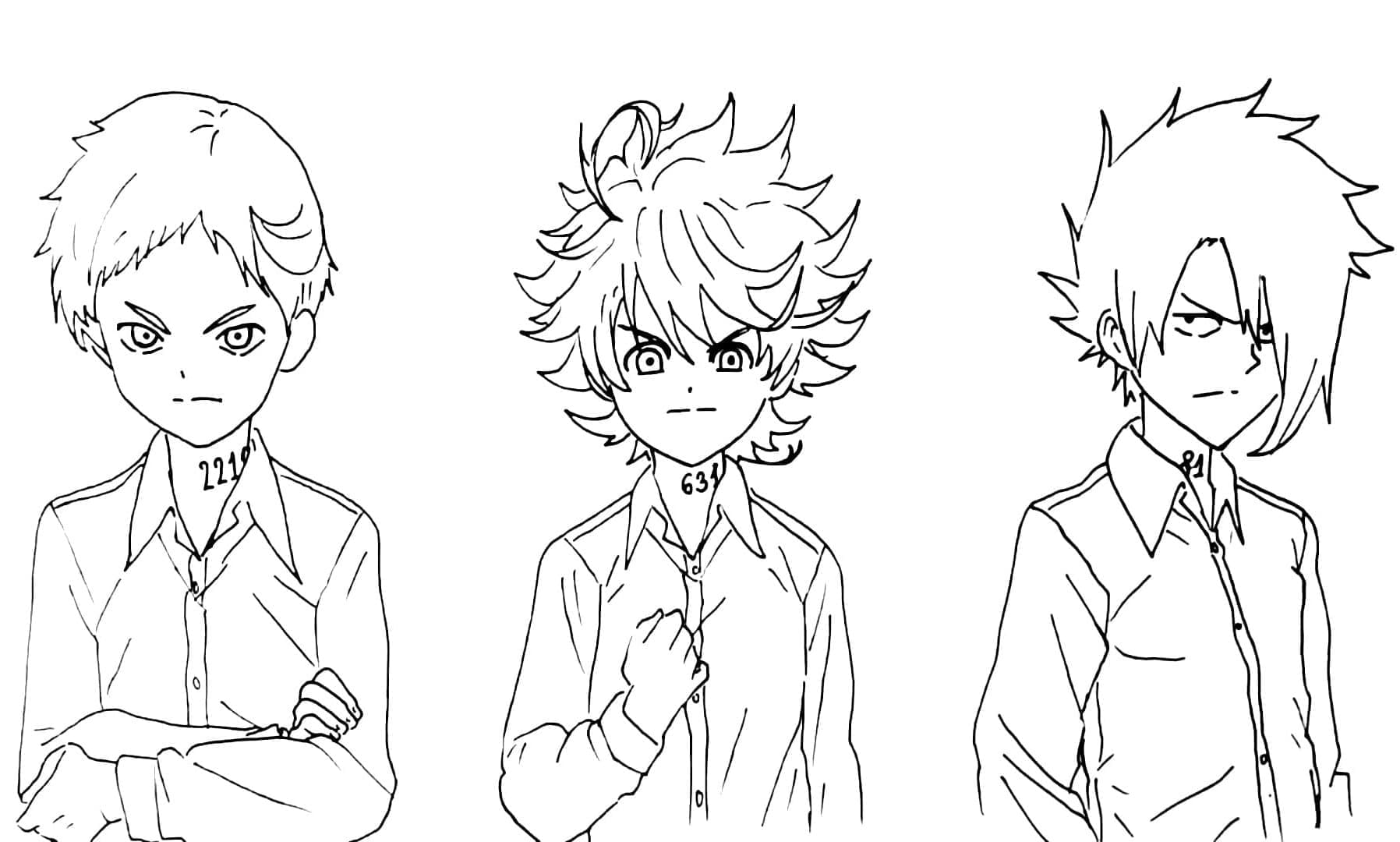 Desenhos de The Promised Neverland para colorir