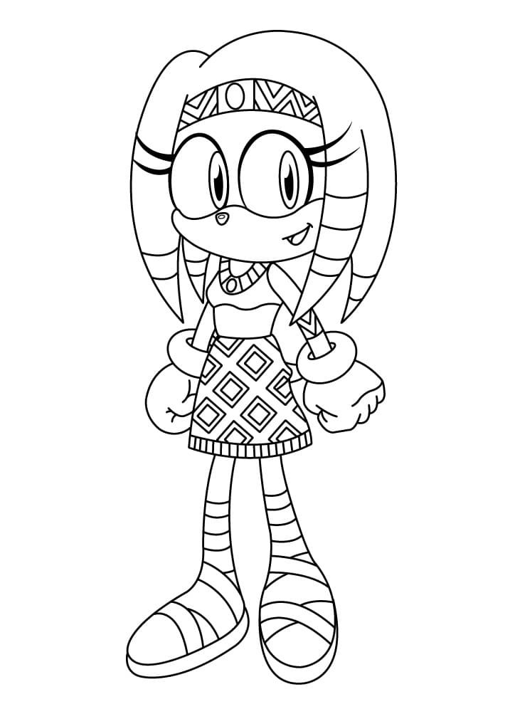 Desenho deTikal de Sonic para colorir