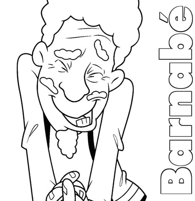 Desenho deTio Barnabé Engraçado para colorir