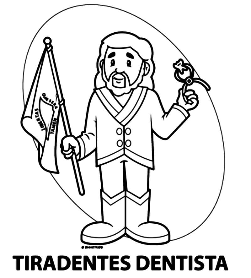 Desenho deTiradentes 6 para colorir