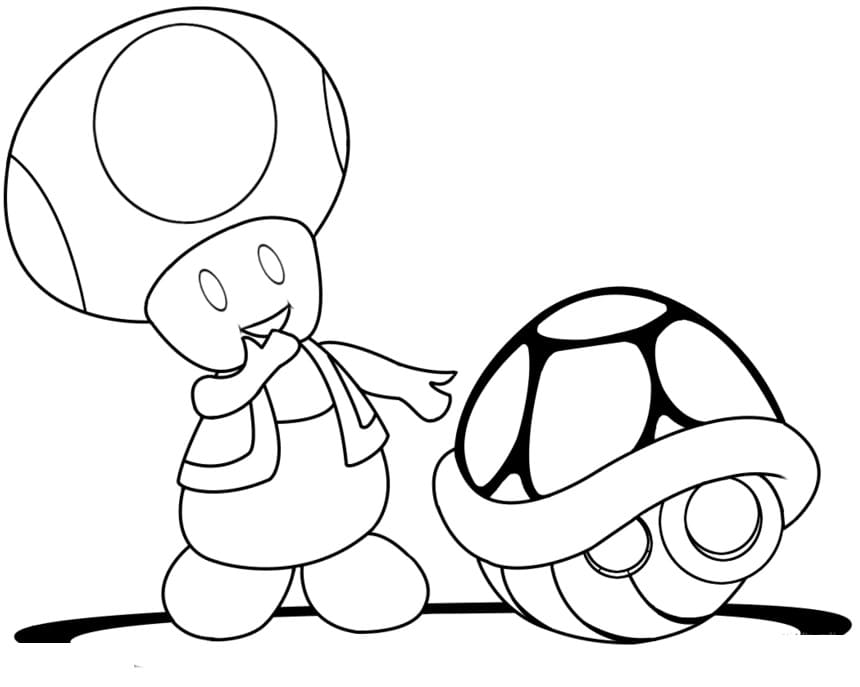 Desenho de Toad de Mario para colorir