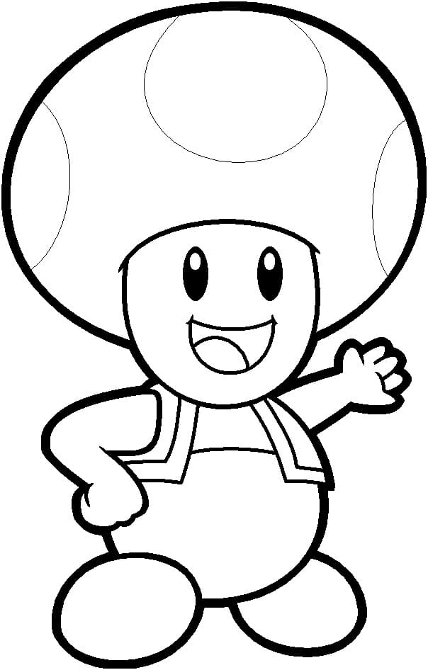 Desenho de Toad Mario Bros para colorir