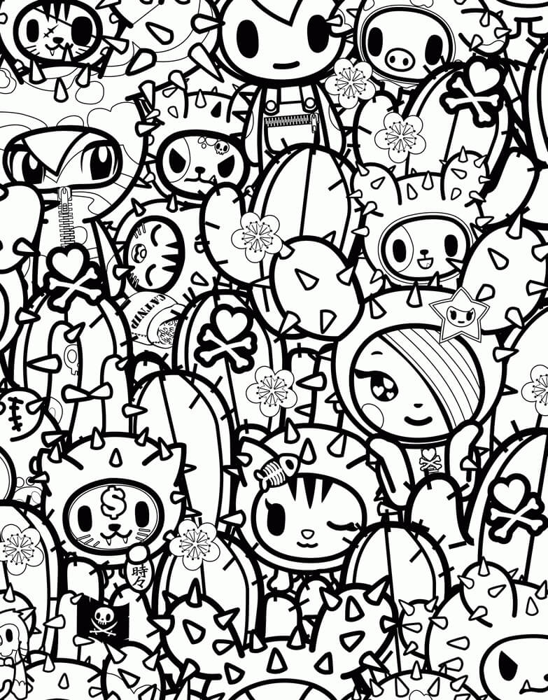 Desenhos de Tokidoki para colorir