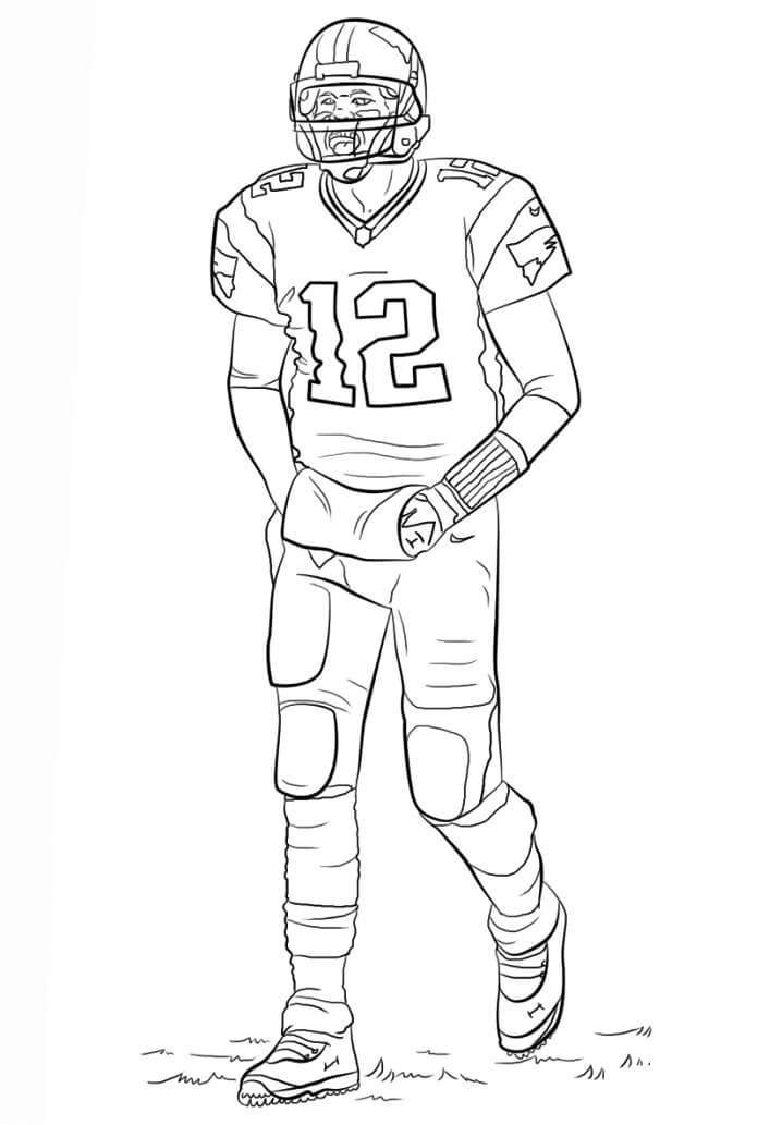 Desenho deTom Brady para colorir