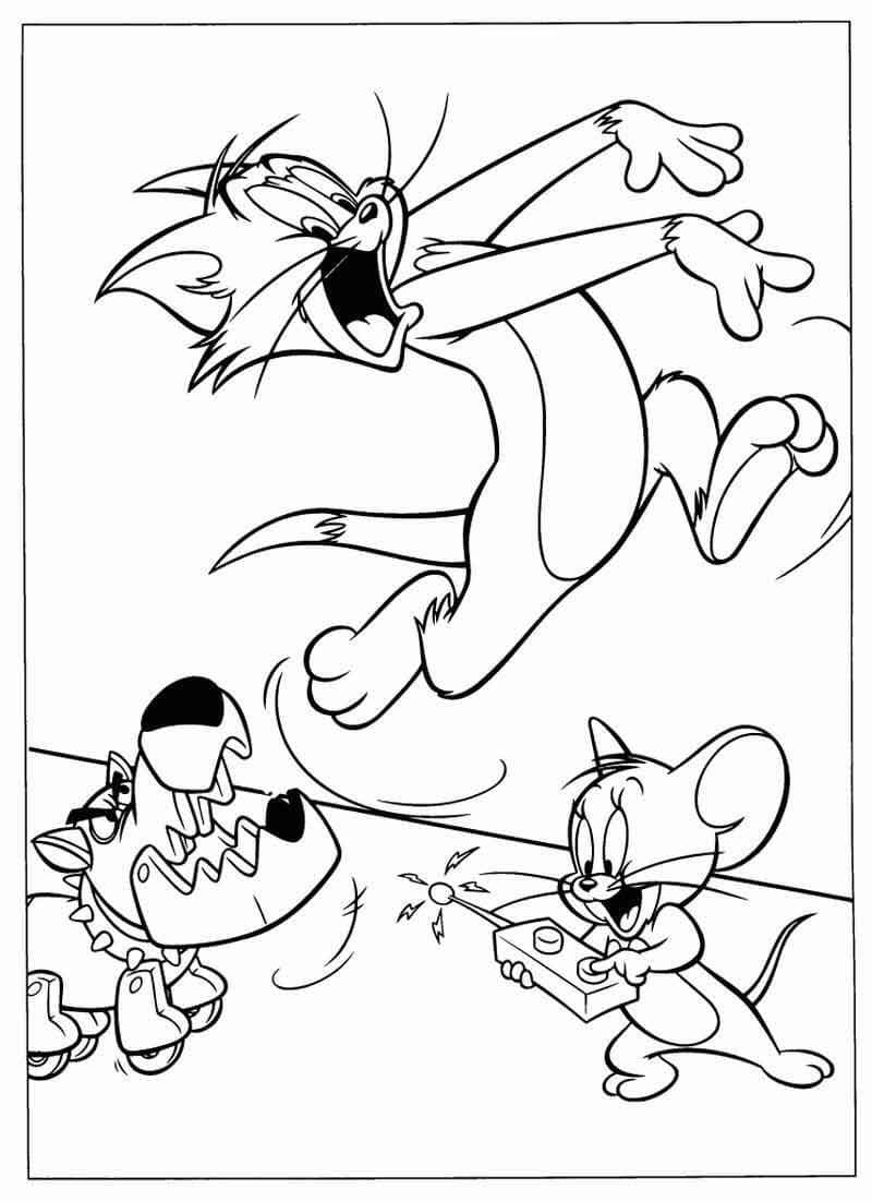 Desenho de Tom e Jerry Engraçado 11 para colorir