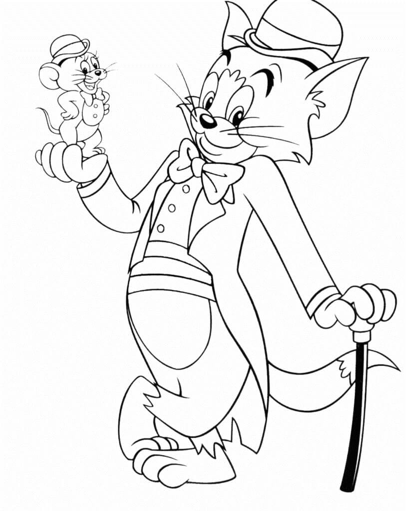 Desenho de Tom e Jerry Engraçado 2 para colorir