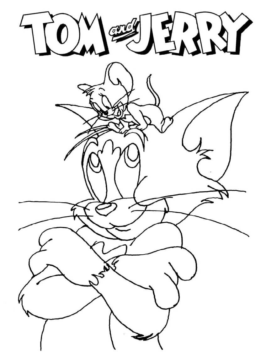 Desenho de Tom e Jerry Engraçado 8 para colorir