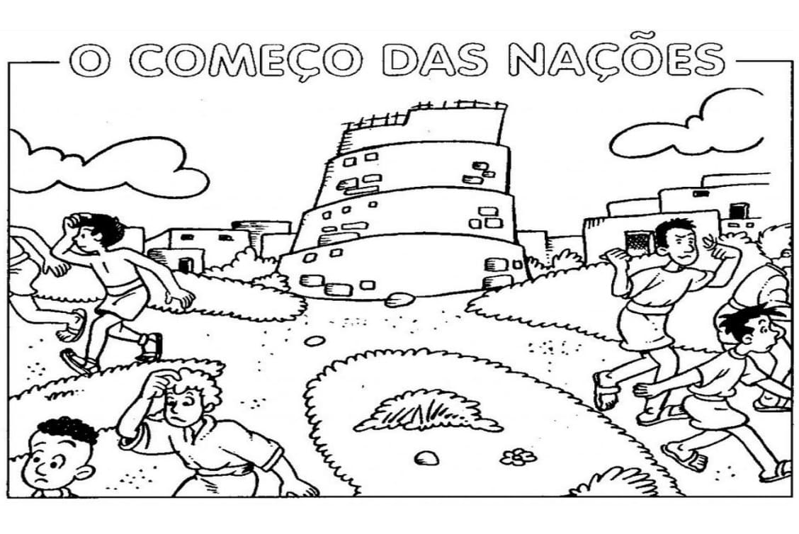 Desenho deTorre de Babel 2 para colorir