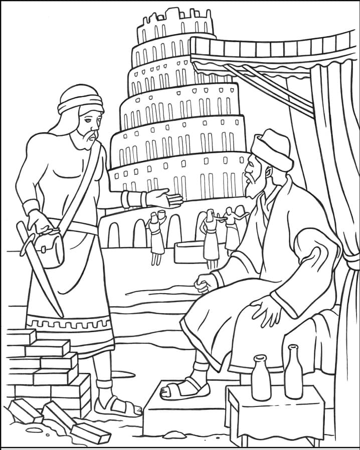 Desenho deTorre de Babel 6 para colorir