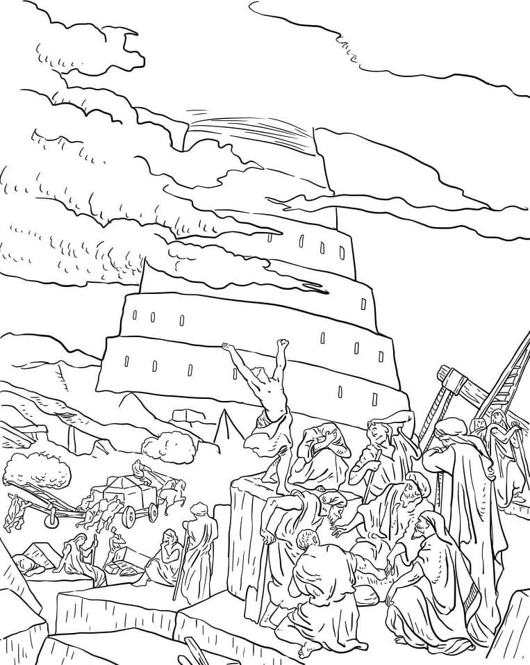 Desenho deTorre de Babel 9 para colorir