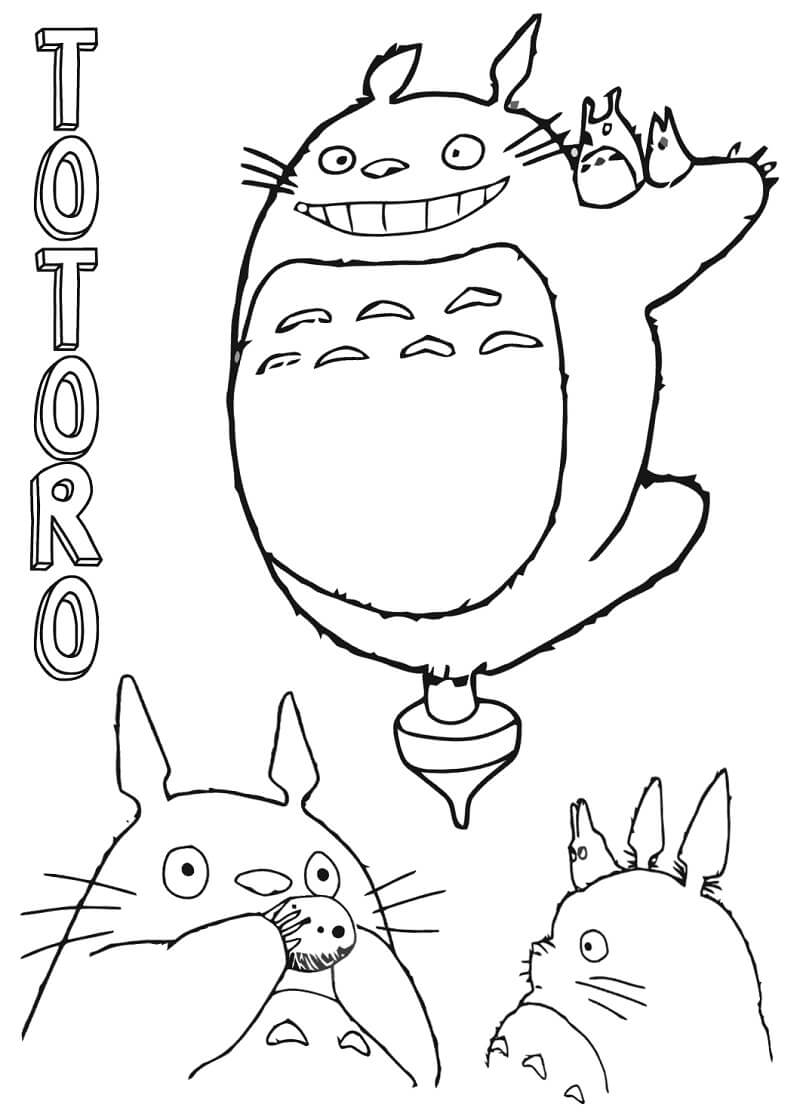 Desenho deTotoro 9 para colorir