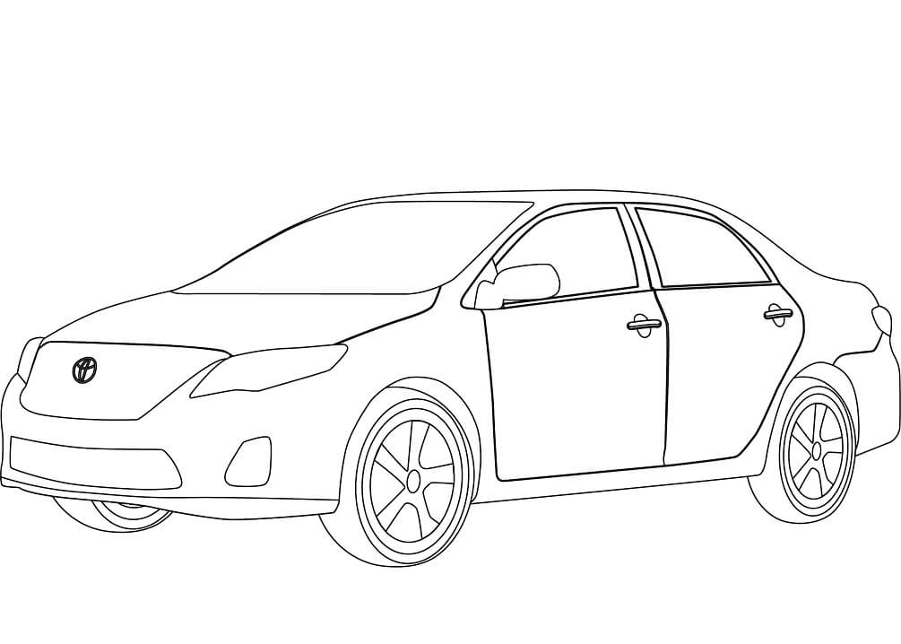 Desenho deToyota Corolla para colorir