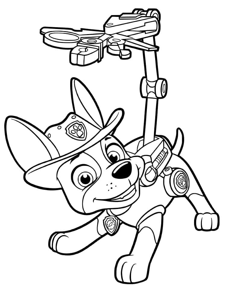 Desenho deTracker de Patrulha Canina 12 para colorir