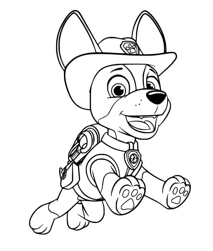 Desenho deTracker de Patrulha Canina 14 para colorir