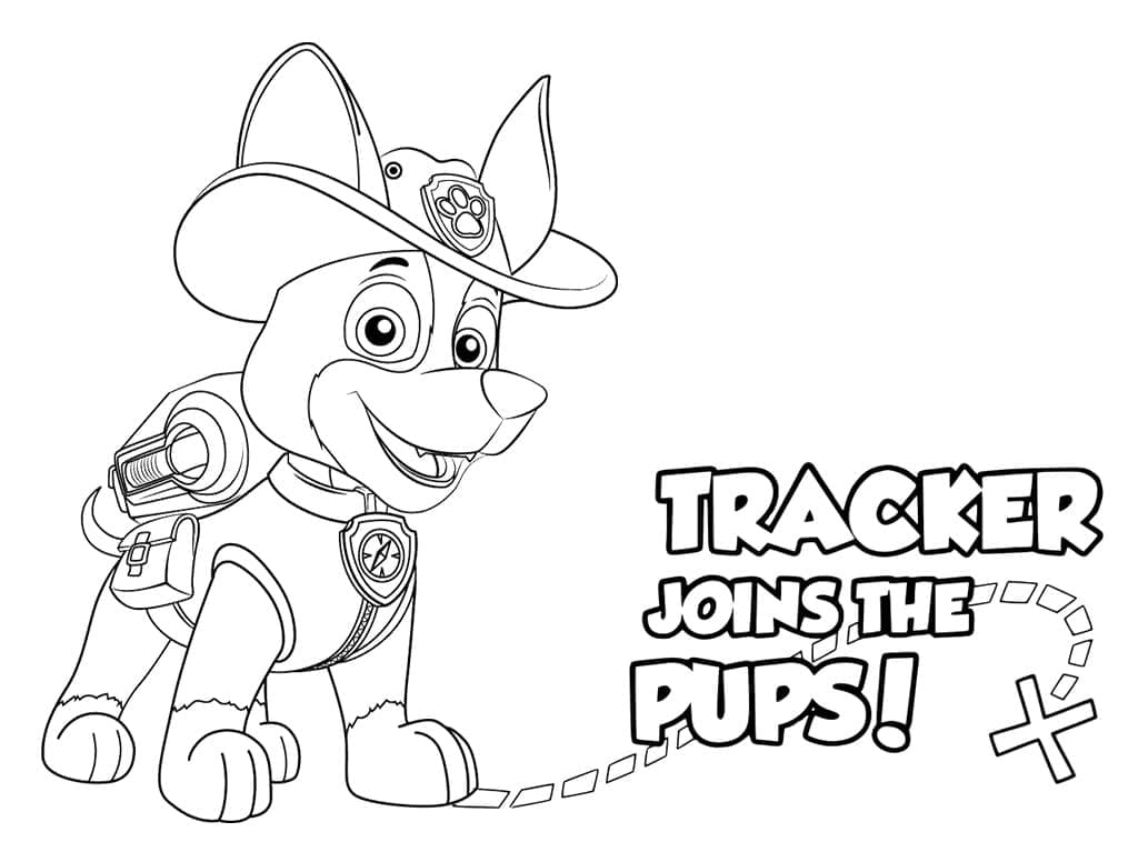 Desenho deTracker de Patrulha Canina 2 para colorir